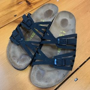 Black Double Strap Birkenstocks